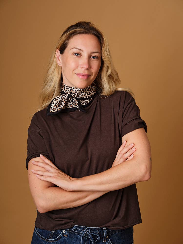Leopard Scarf Pure Silk