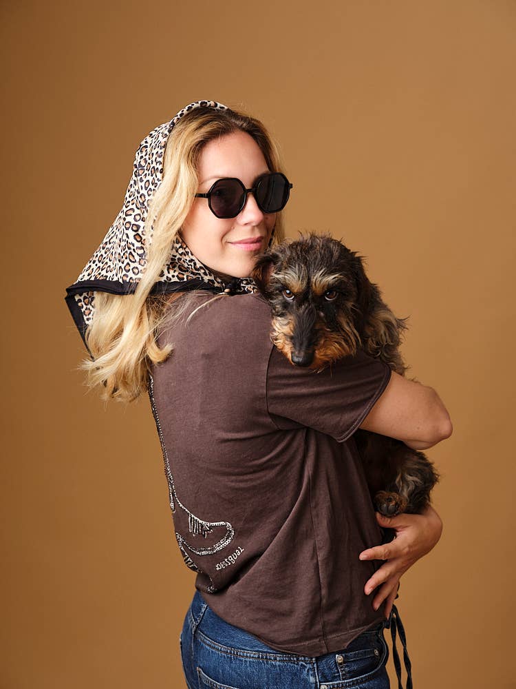 Leopard Scarf Pure Silk