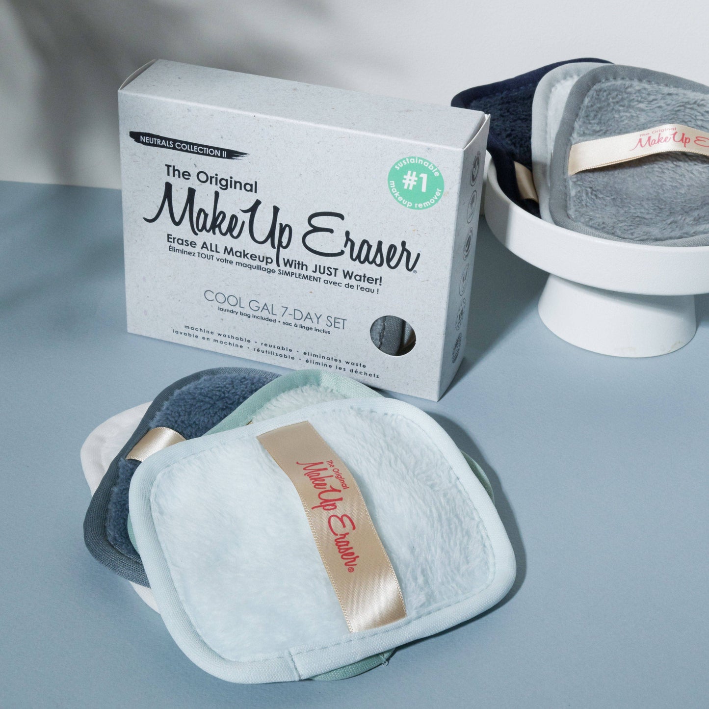 Neutral Blue 7-Day Makeup Eraser Set