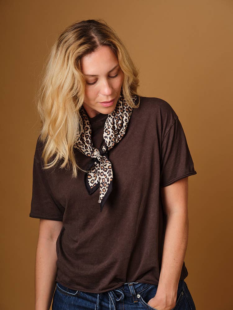 Leopard Scarf Pure Silk