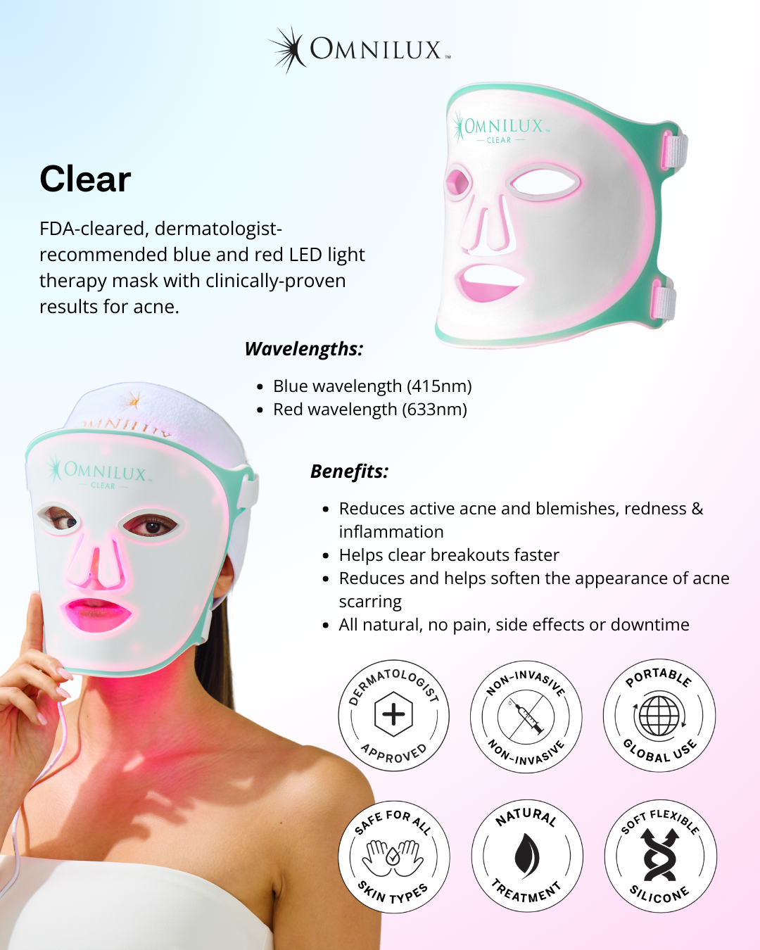 Omnilux Clear Face Mask Pre-order